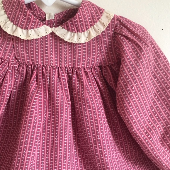 Rare Vintage1970’s Custom Flower Lace Collar Dress - Picture 5 of 8